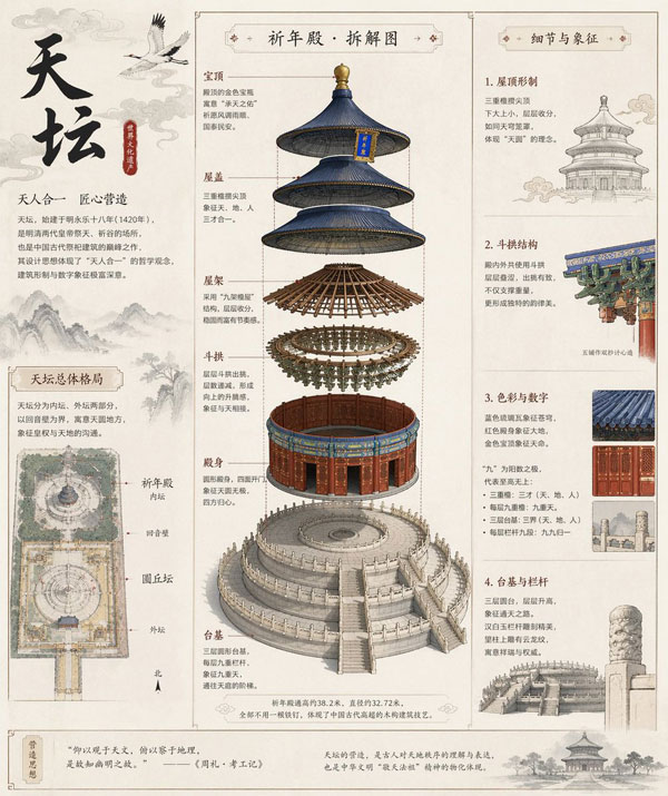 GPT-image-2 ｜ 天坛古建拆解全图
