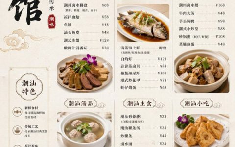 GPT-image-2 ｜潮州菜馆菜单