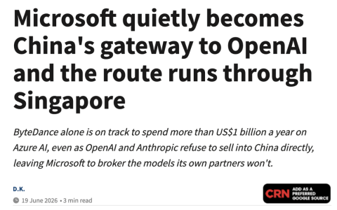 大模型“倒爷”微软：GPT带到东方，DeepSeek卖给西方