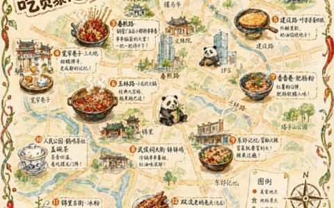 GPT-image-2 ｜成都美食地图插图