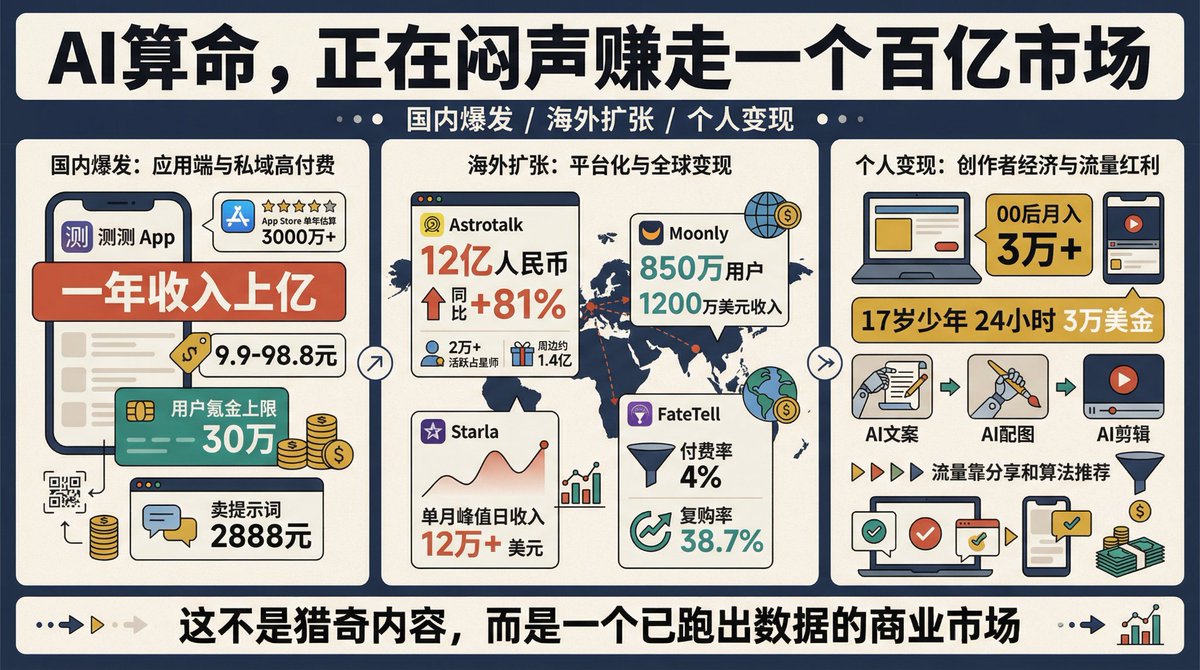 AI算命，闷声发大财！不看错过一个百亿市场（内含提示词）