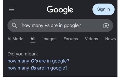 谷歌AI不认识Google